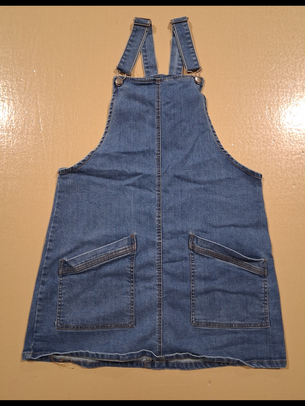 No Boundaries Blue Denim Overall Dress Skirt